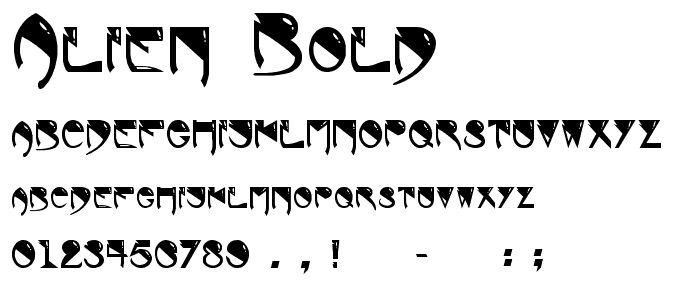 Alien Bold font